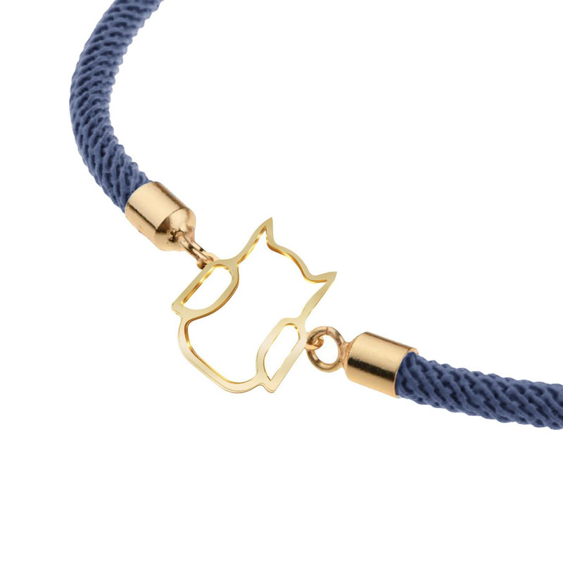 دستبند طلا 18 عیار زنانه مدوپد مدل جغد کد D12-10189