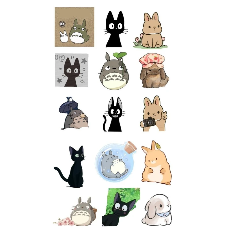 استیکر لپ تاپ طرح cat کد 05 مجموعه 15 عددی