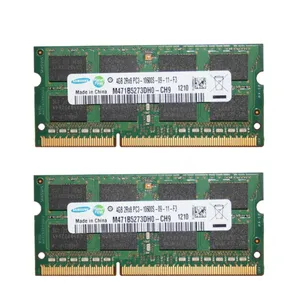 رم لپ تاپ DDR3 دو کاناله 1333 مگاهرتز سامسونگ مدل 10600s ظرفیت ۴ گیگابایت بسته ۲ عددی