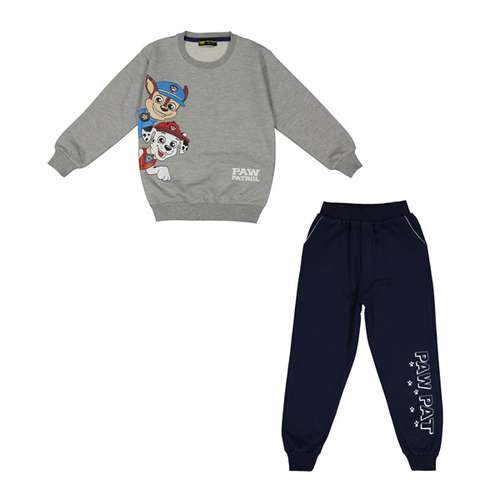 ست سویشرت و شلوار پسرانه خرس کوچولو مدل سگ نگهبان کد 110