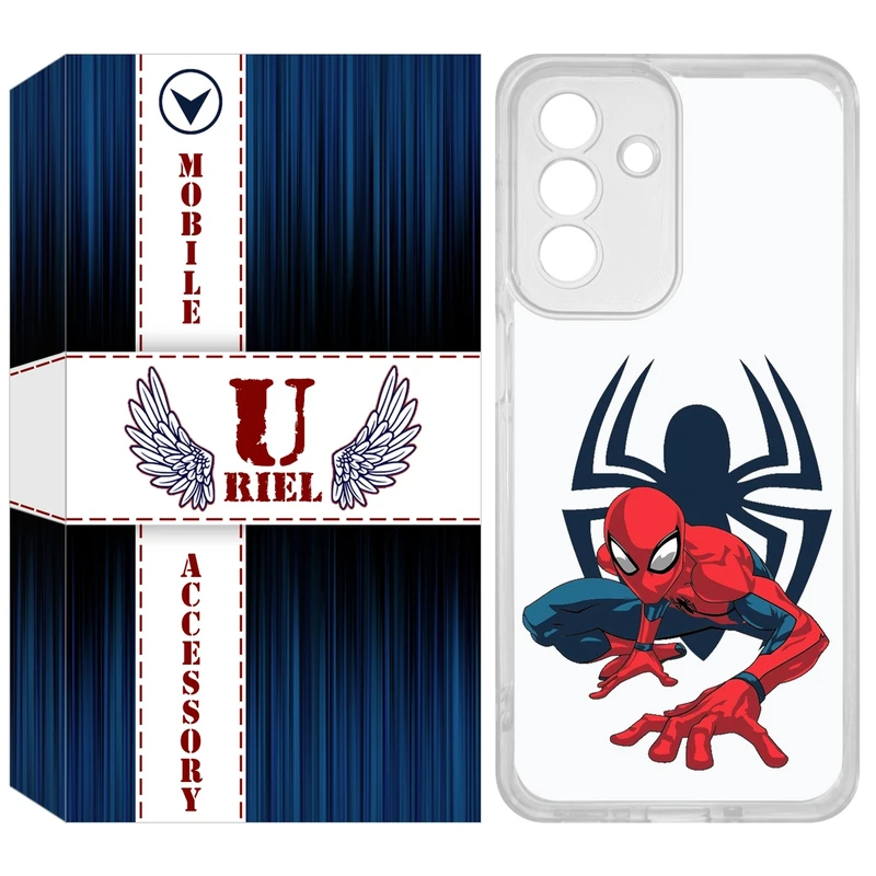 کاور یوریل مدل Clear کد 75 طرح اسپایدرمن مناسب برای گوشی موبایل سامسونگ Galaxy A26