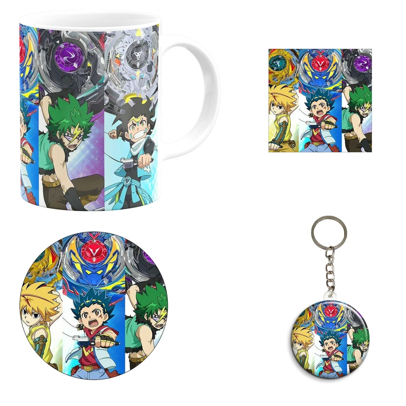 ست هدیه ماگ مدل فرفره های انفجاری کد Beyblade Burst A4