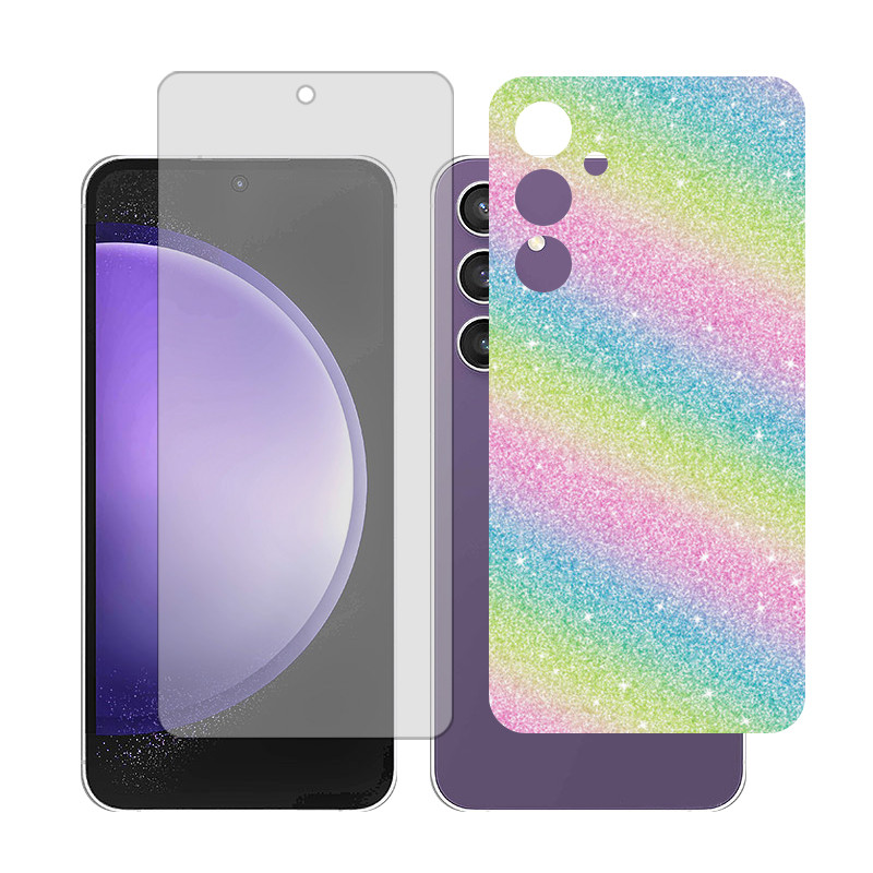 محافظ صفحه نمایش مات گلس مدل Together مناسب برای گوشی موبایل سامسونگ Galaxy S23 FE به همراه برچسب پوششی پشت گوشی  