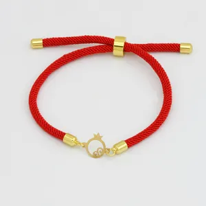 تخفیف دستبند طلا 18 عیار زنانه با بند بافت مایا ماهک مدل MB1957 انار