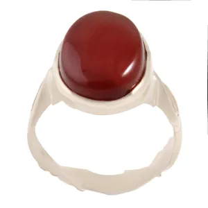 انگشتر نقره مردانه بازرگانی میلادی مدل سنگ عقیق رکاب دست ساز کد AM_2174