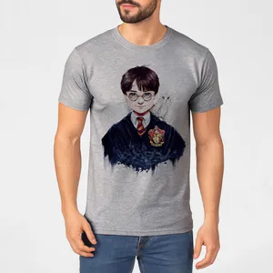 تیشرت آستین کوتاه مردانه طرح هری پاتر و جغد کد F520