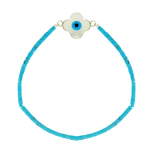 دستبند نقره زنانه گالری عزیزی طرح چشم نظر مدلgz14604