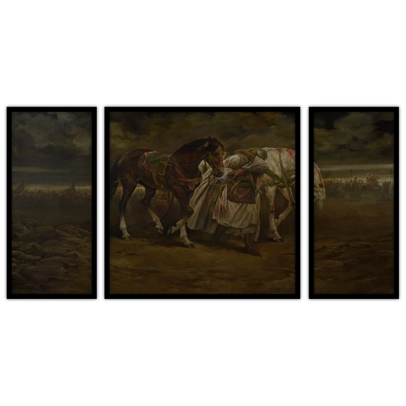 تابلو بکلیت طرح نقاشی مذهبی  مدل B-bu3156 مجموعه 3 عددی