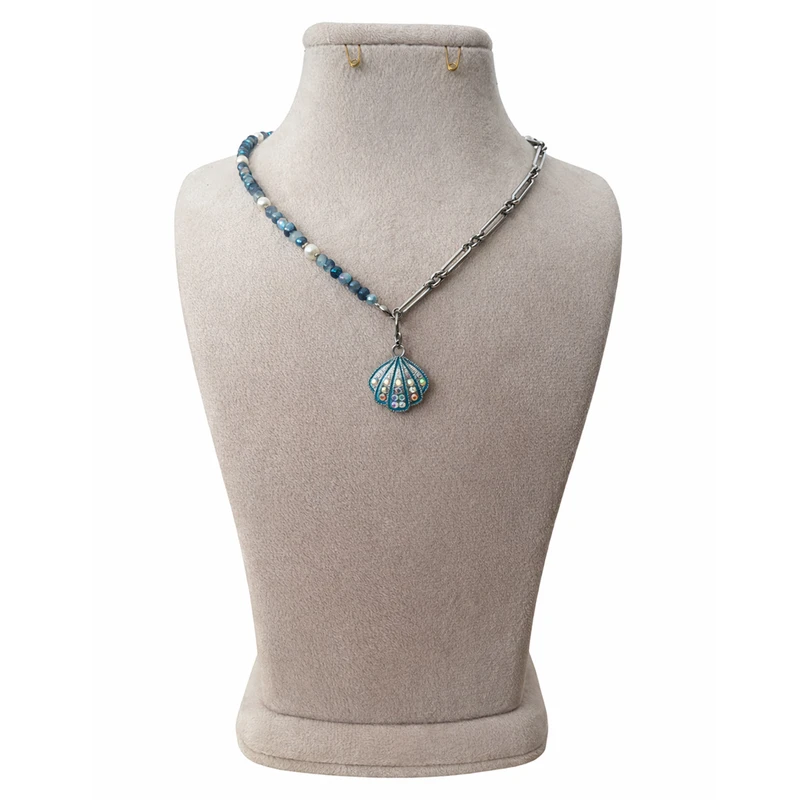 گردنبند زنانه مدل زنجیری طرح کریستالی 