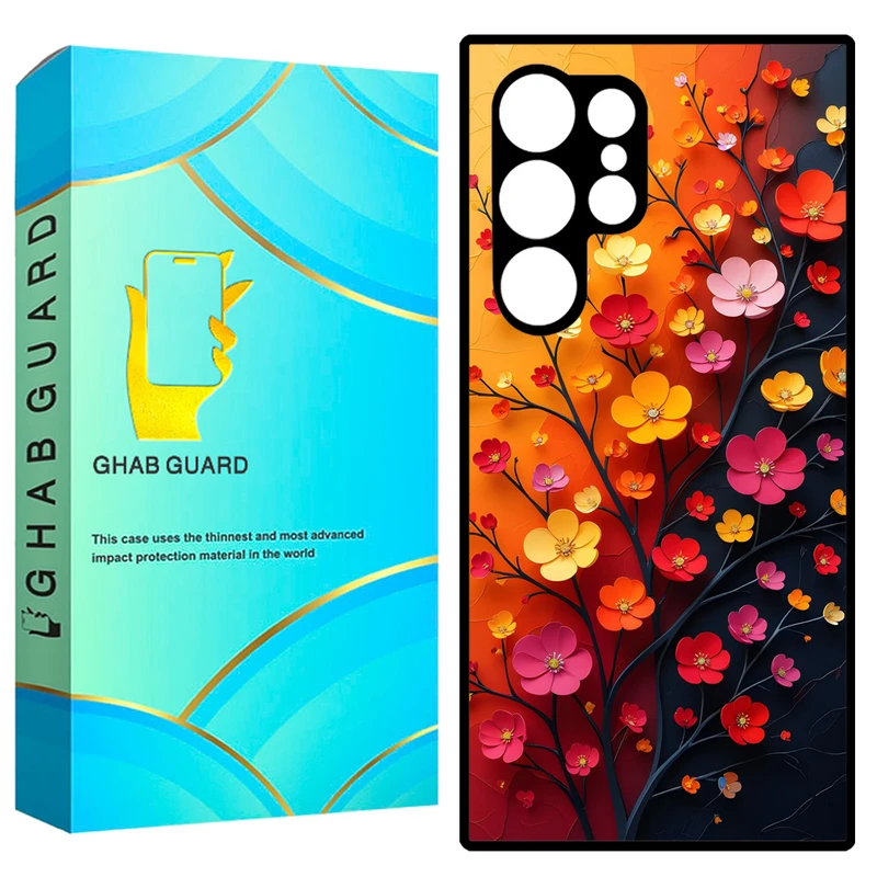 کاور قاب گارد طرح گل مدل GCHPS23U مناسب برای گوشی موبایل سامسونگ Galaxy S23 Ultra 5G 