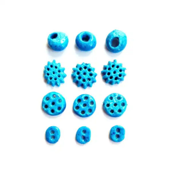 مهره سفالی مدل نقش جهان مجموعه 12 عددی