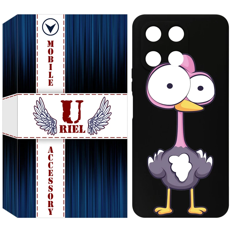 کاور یوریل مدل KSH کد 43 طرح شترمرغ مناسب برای گوشی موبایل آنر X6A / X6A Plus