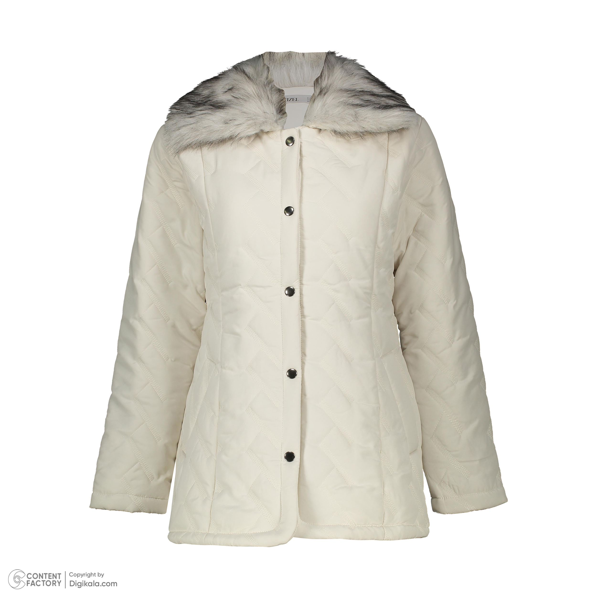 کاپشن زنانه نیزل مدل 0106-001 رنگ سفید