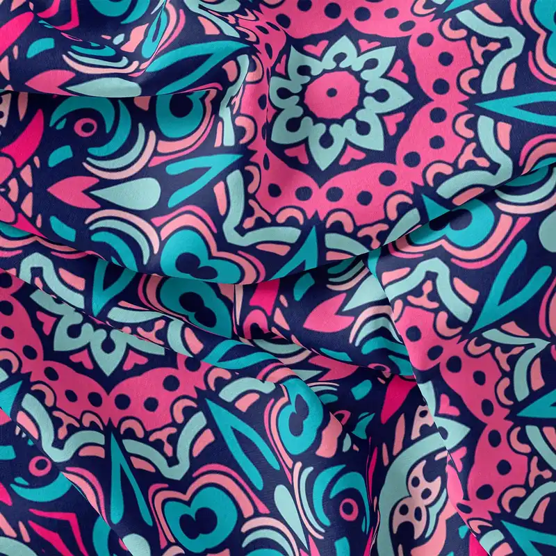 پارچه ملحفه پارچه باما مدل مخمل طرح هنری نقوش اسلیمی کد 5011362