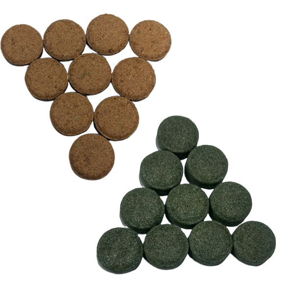 قرص اسپرولینا و تغذیه میگو و ماهیان مدل 6D بسته 20 عددی