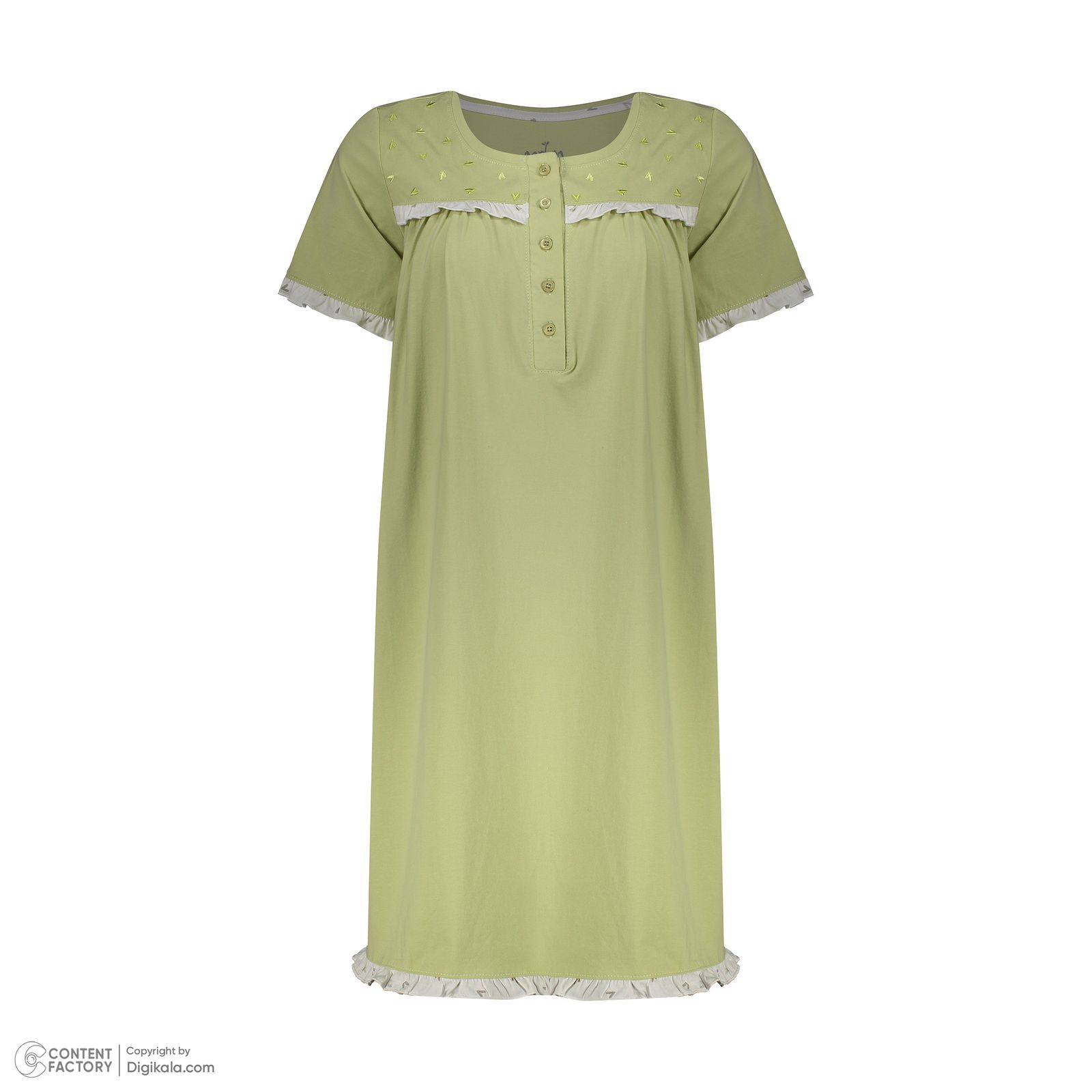 پیراهن آستین کوتاه زنانه ناربن مدل 1521913 رنگ سبز چمنی -  - 3