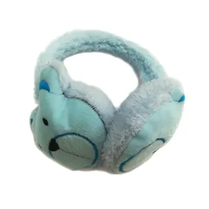 گوش گیر زمستانی بچگانه مدل خرسی رنگ آبی