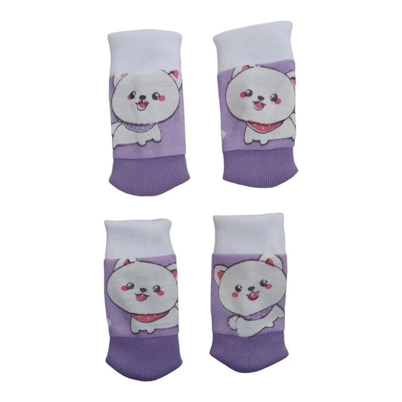 جوراب سگ و گربه مدل پنی کد 29 سایز M مجموعه 4 عددی 