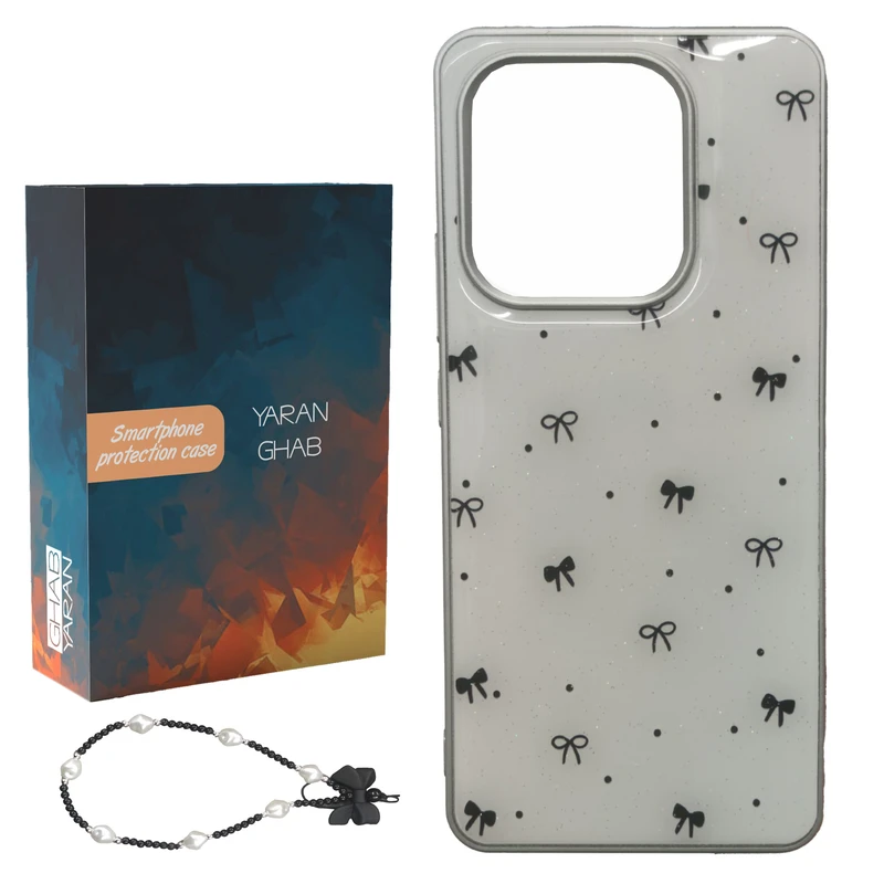 کاور قاب یاران مدل papion مناسب برای گوشی موبایل شیائومی Redmi Note 14 4G به همراه بنداویز