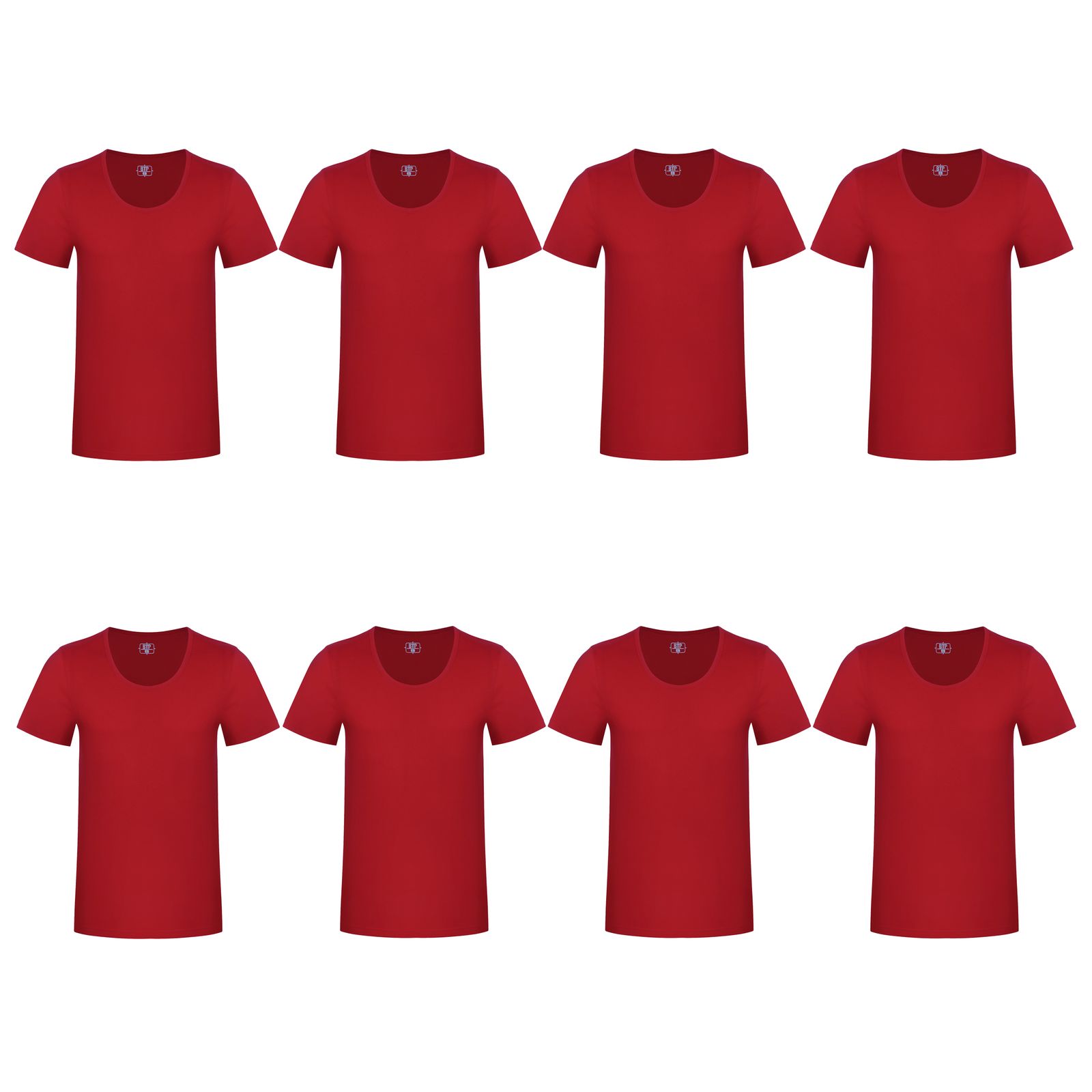 زیرپوش آستین دار مردانه برهان تن پوش مدل 2-02 رنگ قرمز بسته 8 عددی -  - 1