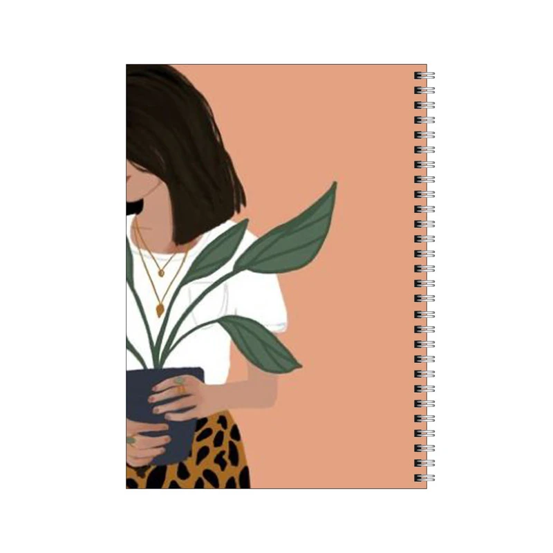 دفتر مشق 80 برگ بامبیلیپ طرح دختر با گلدان کد 8564815