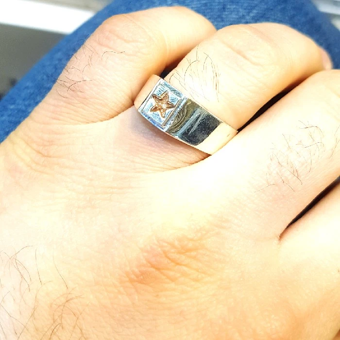عکس شماره 5 : انگشتر نقره مردانه مدل حرز امام جواد کد p300