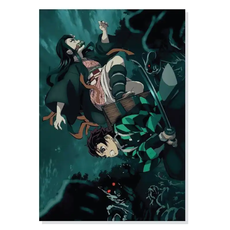 پوستر طرح انیمه شیطان کش کامادو تانجیرو و نزوکو مدل M0512