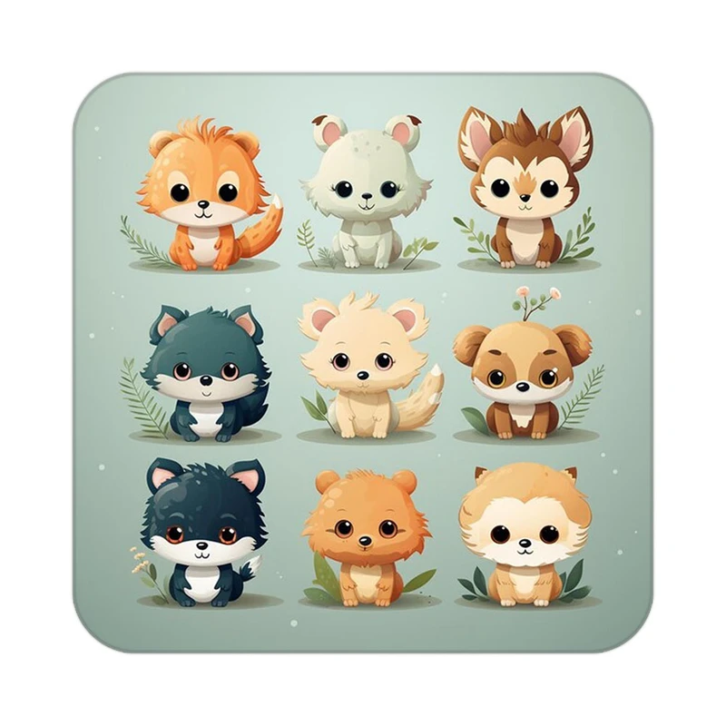 زیر لیوانی کاکتی طرح حیوانات کارتونی مدل mp28632