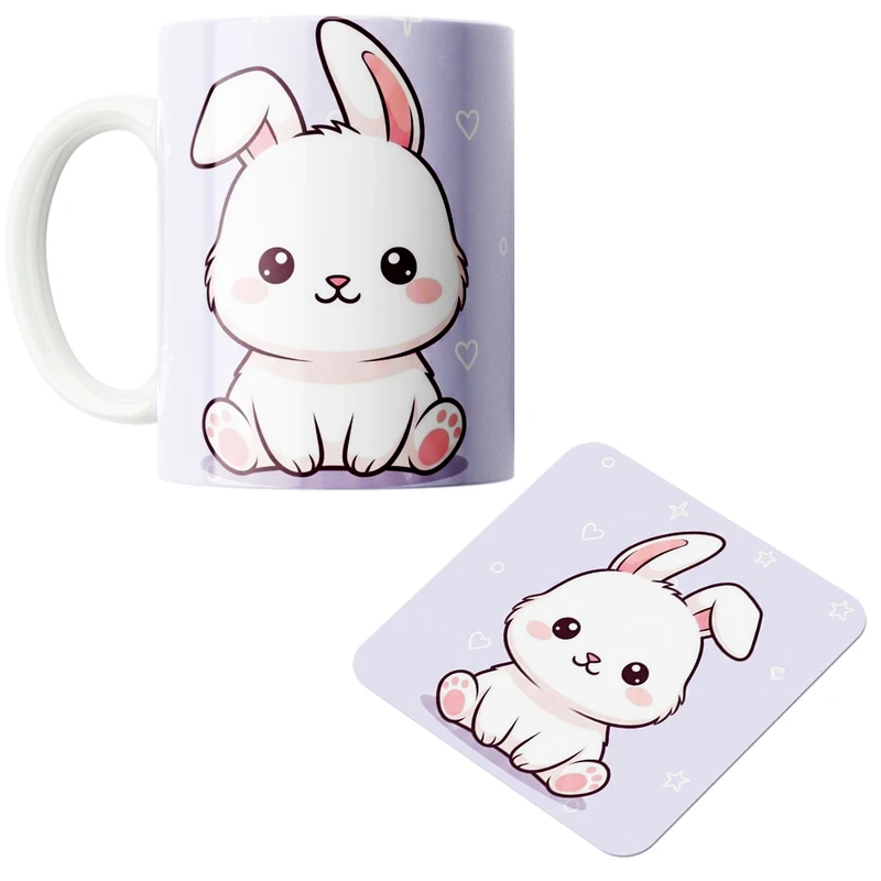 ماگ پاد آفرین مدل فانتزی کد  48 به همراه زیر لیوانی