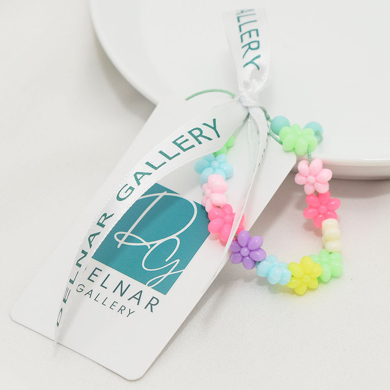 دستبند دخترانه دلنار گالری مدل گل مینا پاستیلی دستبند دخترانه دلنار گالری مدل گل مینا پاستیلی