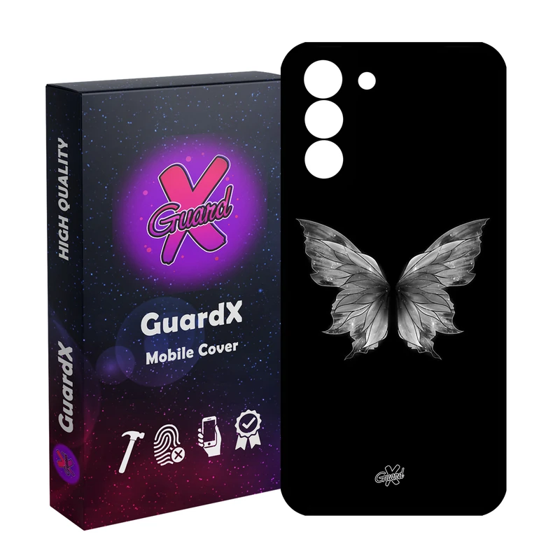 کاور گارد ایکس طرح پروانه مدل Glass10697 مناسب برای گوشی موبایل سامسونگ Galaxy S21 FE