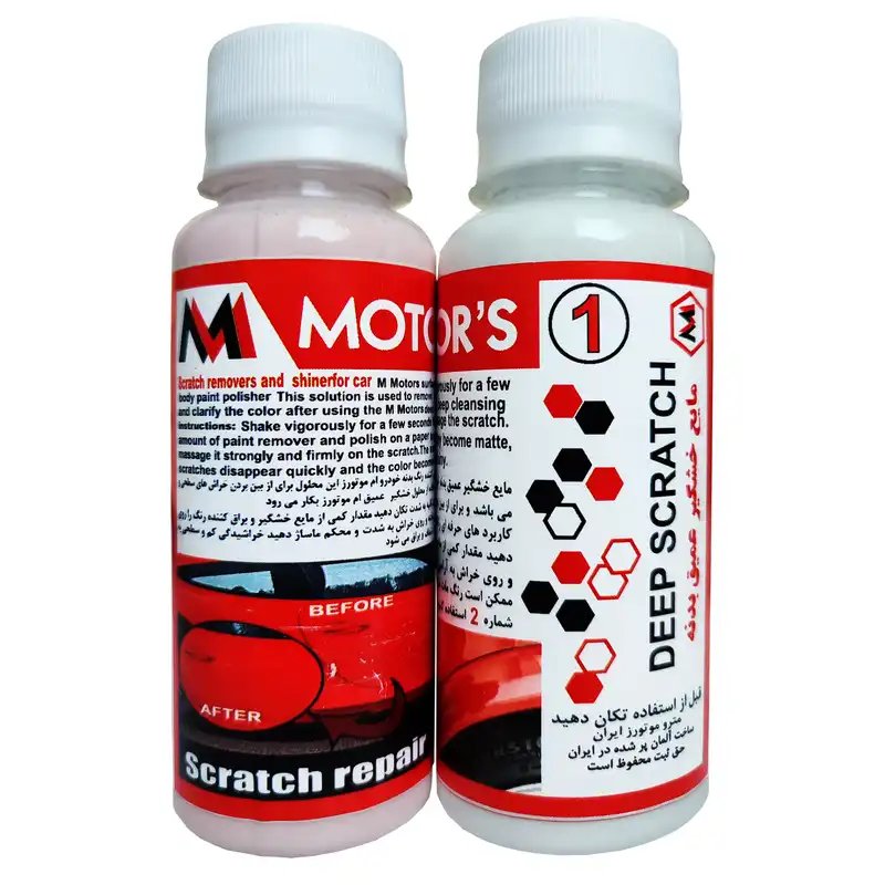 مایع خشگیر خودرو ام موتورز مدل DEEP SCRATCH حجم 300 میلی لیتر مجموعه دو عددی