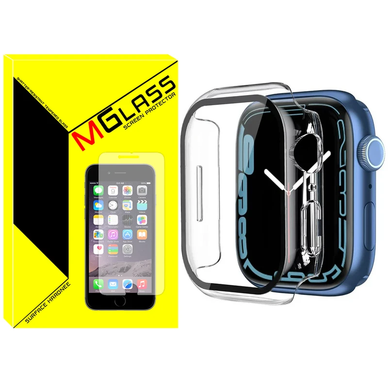 کاور ام‌گلس مدل MG-360 مناسب برای اپل واچ Series SE 2022 Aluminum Case 44mm / SE 2021 Aluminum Case 44mm / Series 5 44mm / Series 6 44mm / SE 44mm به همراه محافظ صفحه نمایش