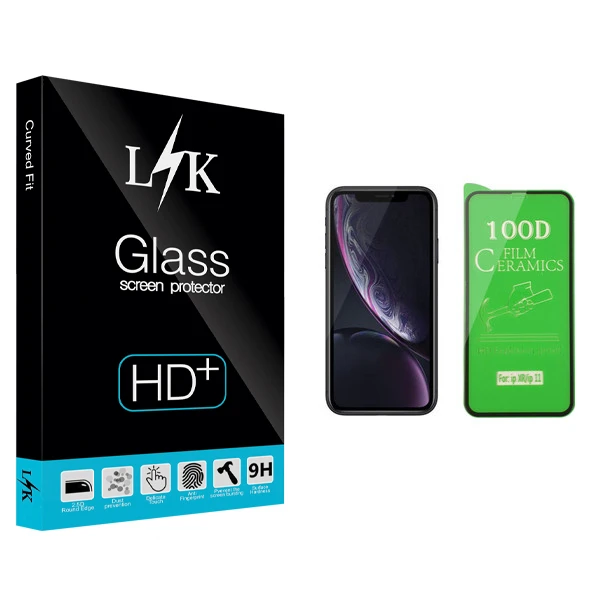 محافظ صفحه نمایش سرامیکی ال کی مدل Hard glass مناسب برای گوشی موبایل اپل iPhone XR