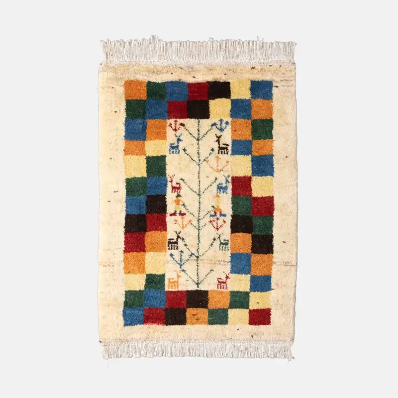 گبه دستبافت نیم متری طرح ذهنی بافت مدل مینو