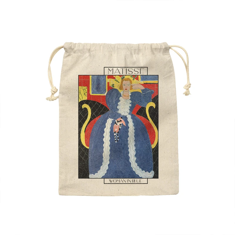 کیسه نان و سبزی ترمه طراحان ایده مدل زنی با لباس آبی از ماتیس کد art0698 - S