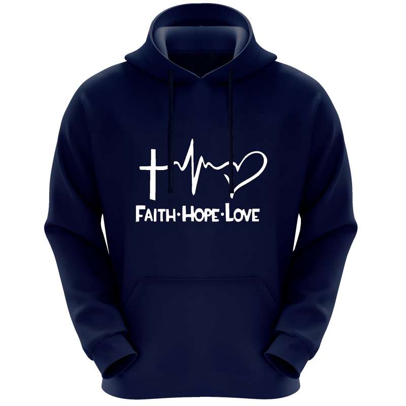 هودی زنانه مدل قلب F274 رنگ سرمه ایی