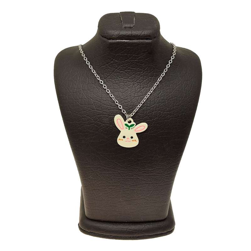 گردنبند دخترانه دلنار گالری مدل خرگوش و برگ