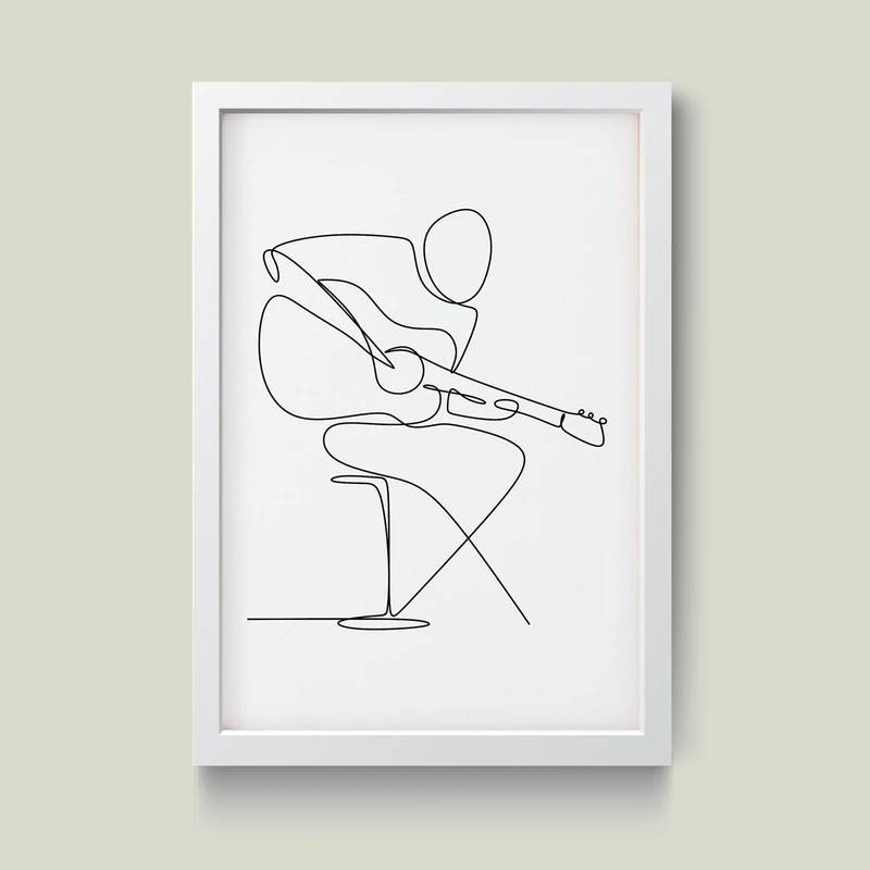 تابلو مدل گیتاریست Guitarist کد m2573-w