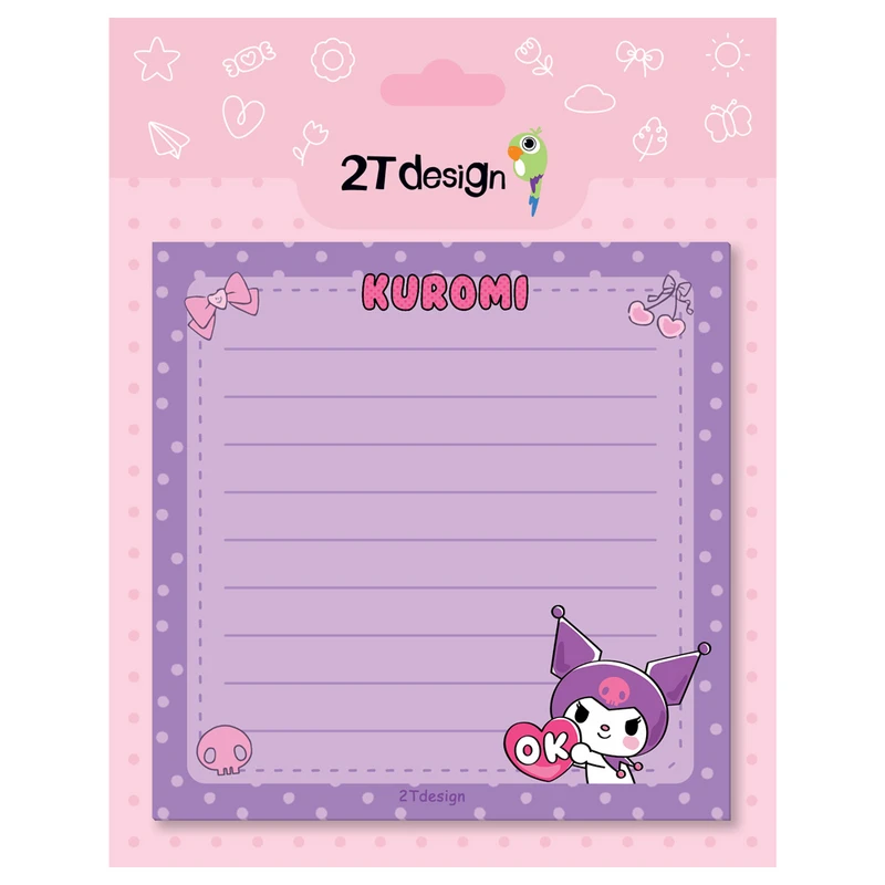 کاغذ یادداشت طوطی دیزاین مدل کرومی سایز 9.5x9.5 سانتی‌متر بسته 50 عددی