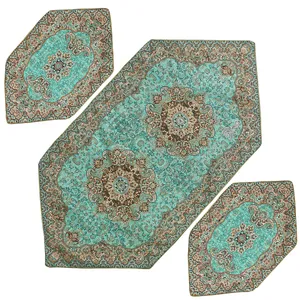 ست سه تکه رومیزی ترمه مدل نسترن کد SBW3-3