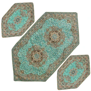 ست سه تکه رومیزی ترمه مدل نسترن کد SBW3-3