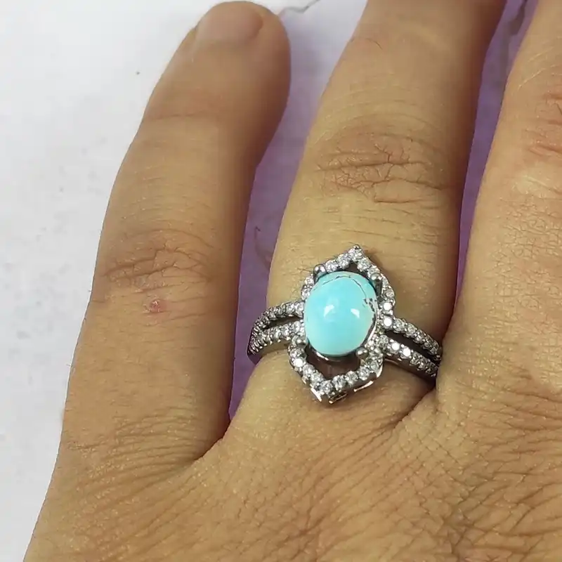 انگشتر نقره زنانه سلین کالا مدل فیروزه کد 22