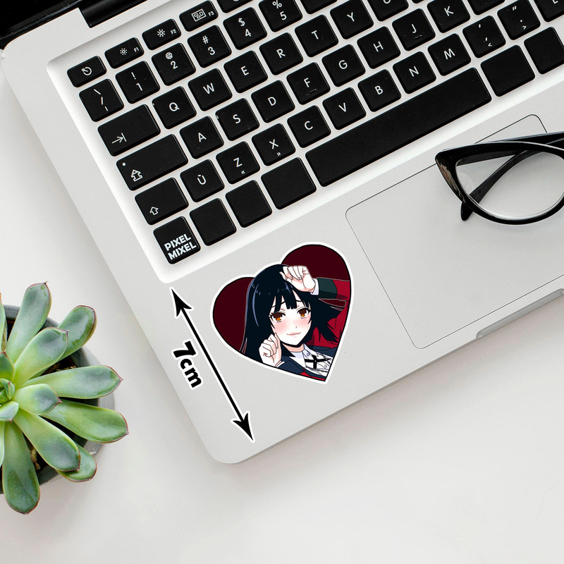 استیکر لپ تاپ پیکسل میکسل مدل انیمه kakegurui کد 3