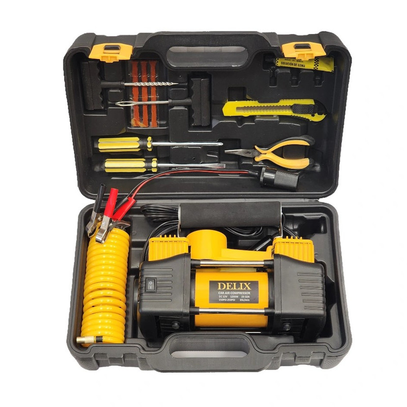 پمپ باد فندکی دلیکس مدل YELLOW