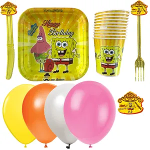 مجموعه 40 عددی تم تولد مستر تم طرح باب اسفنجی پلاس 
