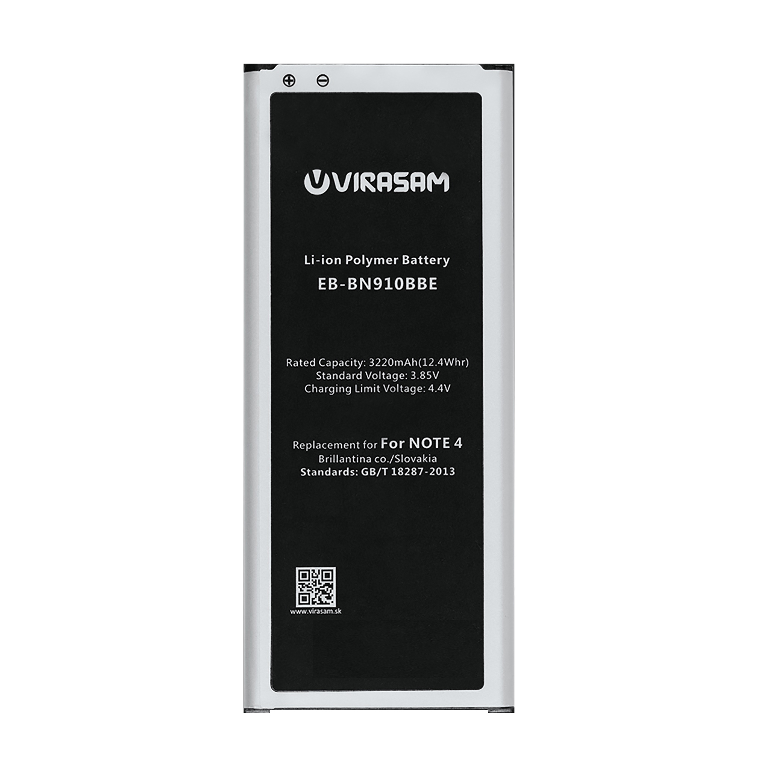 باتری موبایل ویراسام مدل Note 4 با ظرفیت 3220 میلی آمپر ساعت مناسب برای گوشی موبایل سامسونگ مدل Galaxy Note 4