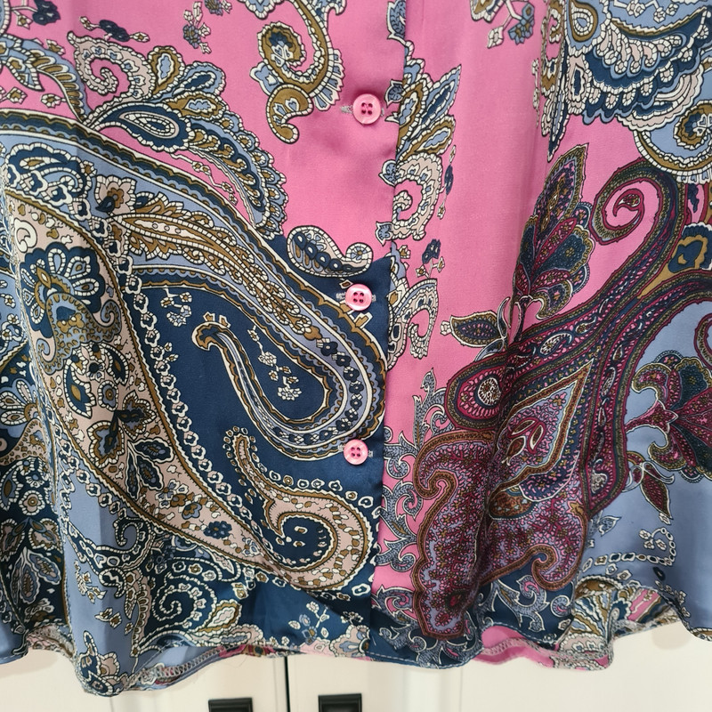 شومیز آستین بلند زنانه مدل پترن بته جقه کد ۱۰