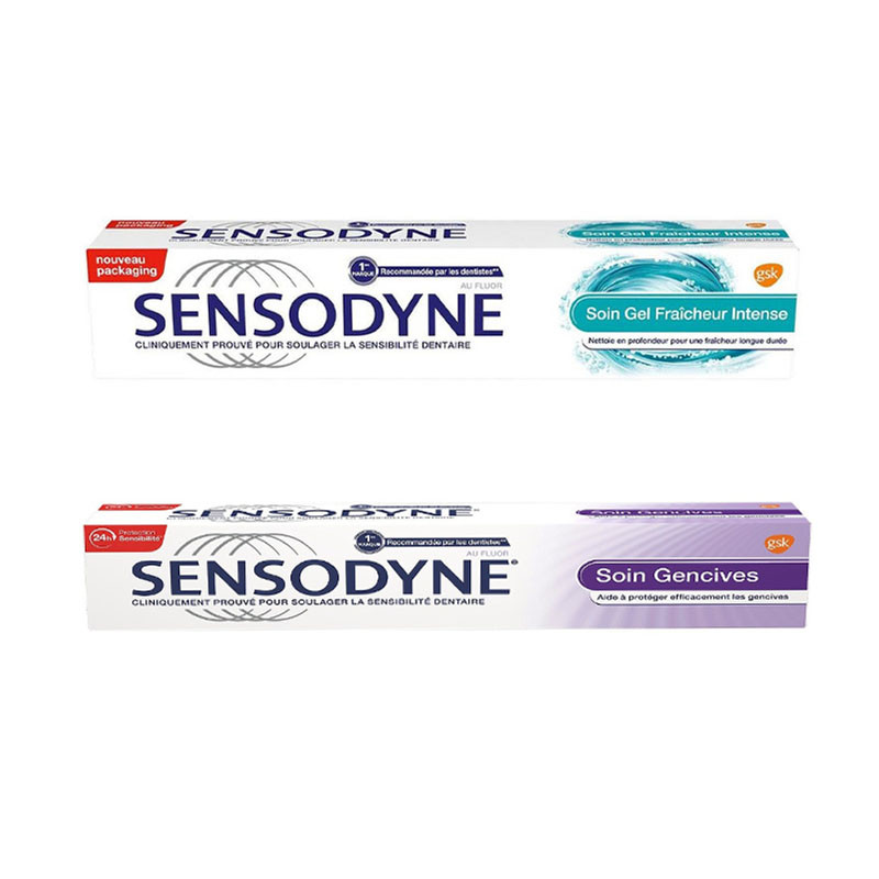 خمیر دندان سنسوداین مدل soin gencives حجم 75 میلی لیتر به همراه خمیر دندان سنسوداین مدل Soin Gel حجم 75 میلی لیتر