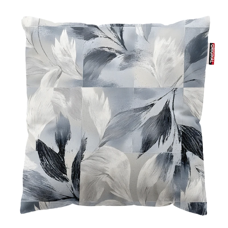 کوسن پاد آفرین مدل مینیمال طرح گل و برگ کد PK303168 سایز 30*30 سانتی متر